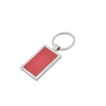 Цвет ключевое кольцо, изготовленный на заказ квадратный Брелок без логотипа (GZHY-ка-015)